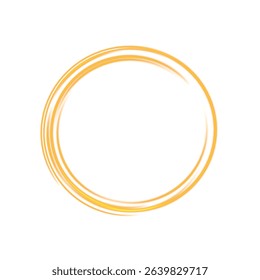 Glowing Golden Circle Frame with Soft Motion Blur for Futuristic, UI or Abstract Visual Design