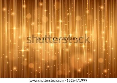 Glowing golden light rain background