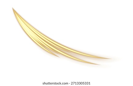 Glowing golden light trail sweeps smoothly across the Twilight, creating bright curved streaks with sparkling particles and a transparent swoosh for magical or neon swirl spins dynamic design effects.
