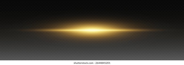 Glowing golden lines of light with motion blur effect. Concept of speed or energy.