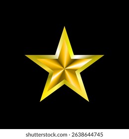 Glowing Golden Star Vector Design – Radiant Light Effect Illustration
