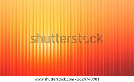 Glowing golden sunset light with summer energy. Vibrant orange and yellow gradient lines with fractal glass effect create radiant pattern full of sunshine and joy. Perfect for bright seasonal design