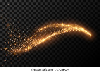 Glowing golden wave