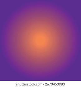 Un fondo degradado brillante con un centro naranja brillante que irradia hacia afuera en bordes púrpuras profundos, creando un efecto místico de Halloween.