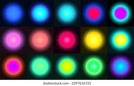 circles Glowing blurry gradient