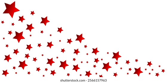 Glowing gradient red colour Stars pattern vector illustration eps10 .