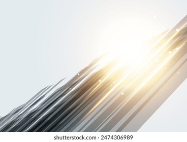 Glowing gray speed lines background