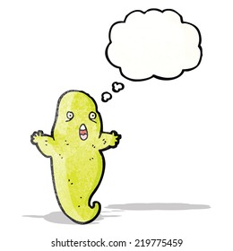 fantasma de la caricatura verde brillante