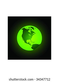Glowing Green Earth
