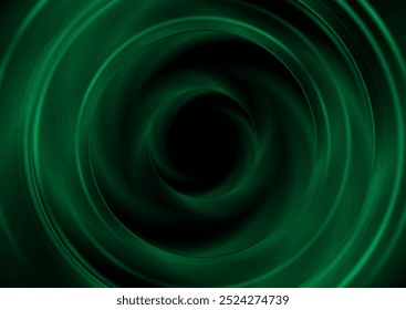 Glowing green smooth blurred circles abstract tech geometric background. Vector futuristic design