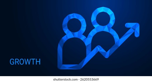Glowing Growth Arrow Chart: Futuristic Business Success, Financial Progress, and Innovation Concept with Bright Upward Arrow on Digital Background