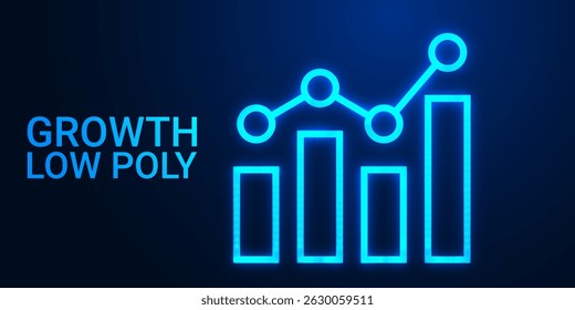 Glowing Growth Arrow Chart: Futuristic Business Success, Financial Progress, and Innovation Concept with Bright Upward Arrow on Digital Background	