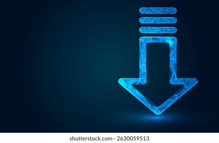 Glowing Growth Arrow Chart: Futuristic Business Success, Financial Progress, and Innovation Concept with Bright Upward Arrow on Digital Background	
