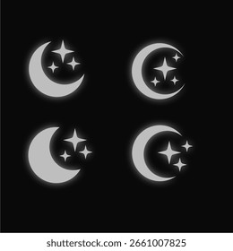 Glühender Halbmond Symbolsatz 