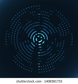 Glowing halftone dots Circle shape of glowing particles circles
Neon digits 3d HUD Digital concept Technology circle background Science fiction