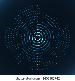 Glowing halftone dots Circle shape of glowing particles circles
Neon digits 3d HUD Digital concept Technology circle background Science fiction