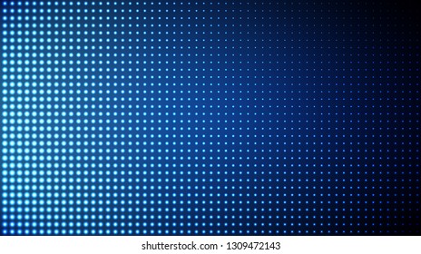 Glowing halftone dots pattern. Abstract neon led lights background for your design