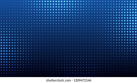 Glowing halftone dots pattern. Abstract neon led lights background for your design