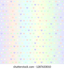 Glowing heart pattern. Seamless vector