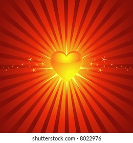 Glowing Heart - Vector