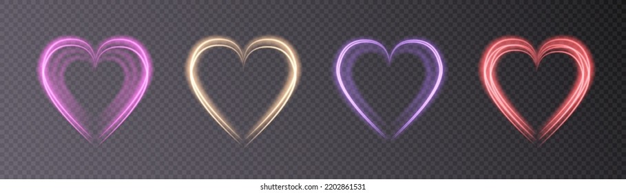 Glowing heart. A wonderful way to express your feelings of love. Vector	