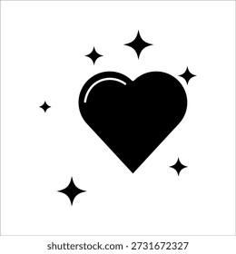 Glowing hearts with light effects and bright sparkles on a transparent background. Romantic for Valentine's Day, wedding cards, and love-themed images.