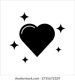 Glowing hearts with light effects and bright sparkles on a transparent background. Romantic for Valentine's Day, wedding cards, and love-themed images.