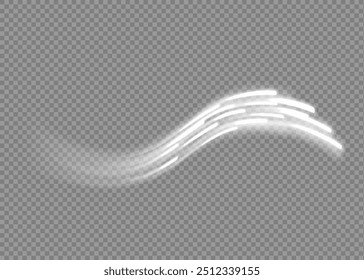 Brillante alta velocidad. Concepto de fondo de tecnología Abstractas. Velocidad de movimiento y desenfoque. Líneas de velocidad blancas brillantes. Líneas o rayos dinámicos. Onda de rastro ligero, línea de rastro de camino de fuego.
