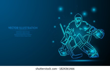 hockey brillante sobre fondo azul oscuro del espacio con estrellas brillantes. fondo neón