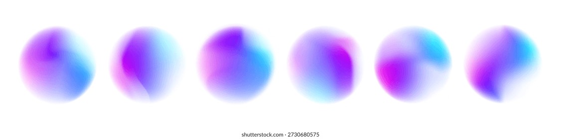Blobs holográficos brillantes con