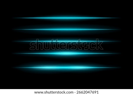 Glowing horizontal beams arranged in vertical stack with symmetrical light spread. Sharp edges fade smoothly into dark background, creating futuristic motion effect.
