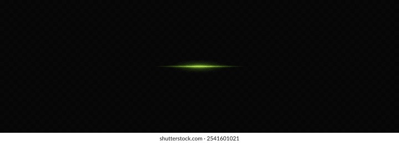 Glowing horizontal line with a glare of light. Neon laser beam effect.