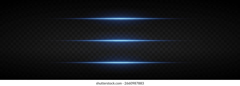 Linhas horizontais brilhantes de luz, flash laser.
