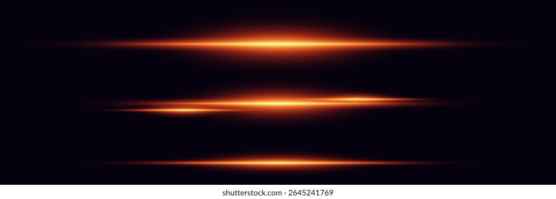 Glowing horizontal lines, red flashes. Futuristic effect of neon rays glare.