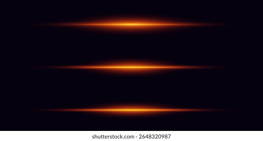 Glowing horizontal lines, red flashes. Futuristic effect of neon rays glare.