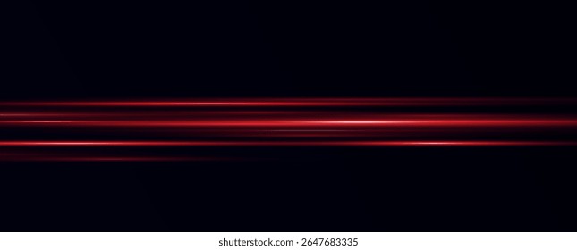 Glowing horizontal 
red light line with radiant shine and beam effect. Futuristic flare, and neon glow. digital highlights.