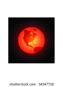 Glowing Hot Earth