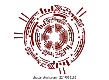 glowing HUD rounds for your design. Futuristic circle. Virtual graphic. Dashboard display. Sci-fi and Hi-tech elements. GUI and UI. Modern technology. Vector illustration. EPS 10
