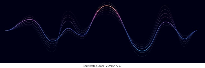 Patrón de impulso brillante. Onda sonora de audio. Colorida oscilación del pulso de la música. 