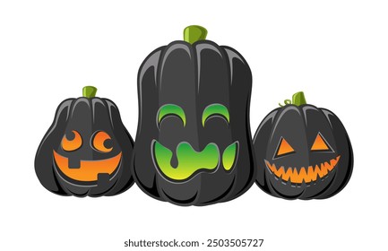 Glowing Jack O Laternen, niedlichen Spaß Halloween Kürbisse, gruselig gespenstischen gruseligen Dekorationen, Produkt, Tote Bag, Becher, Shirt, Digitaldruck