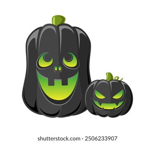 Glowing Jack O Lanterns, Cute Fun Halloween Pumpkins, Creepy Spooky Scary Decorations