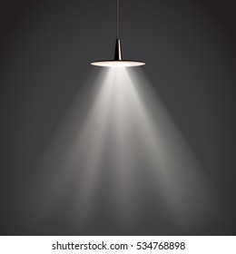 Glowing lamp. Soft white illumination lights. Vector illustration for your graphic design.