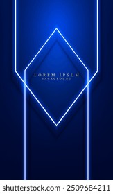 glowing laser light lines decorative digital geometric dark blue luxury background,cover and card design element vector illustration. 