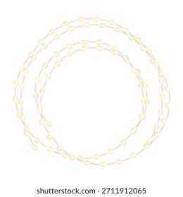 Anillo de guirnalda de luz led brillante que forma un marco circular brillante con bombillas de hadas festivas, iluminación invernal suave y brillo navideño decorativo perfecto para Anuncios de Navidades, tarjetas de año Nuevo y tra