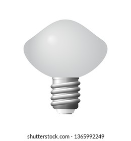 Glowing LED lightbulb. Vector illustration. 3d design. Eco equipment