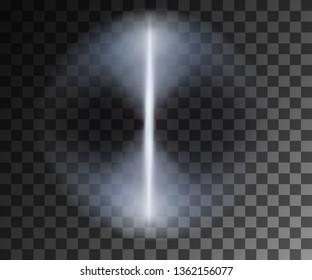 Glowing light. Abstract blue effect. Blue vector light effects with particles decoration isolated on the transparent background. Spinning line in circle.