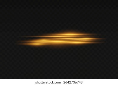 Glowing light abstract line. On a transparent background.