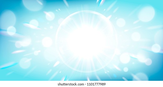 Glowing light blue background for design use in 3d illustration