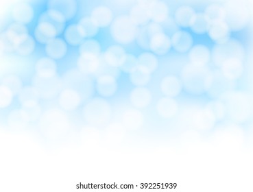 Glowing light in blue sky vector illustration