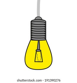 glowing light bulb 